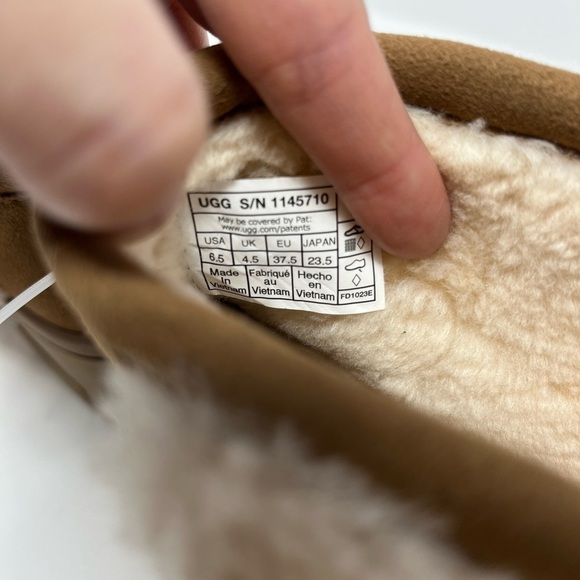 UGG Brooklyn Sunburst heeled sheepskin boot in chestnut size 6.5 - Picture 7 of 7